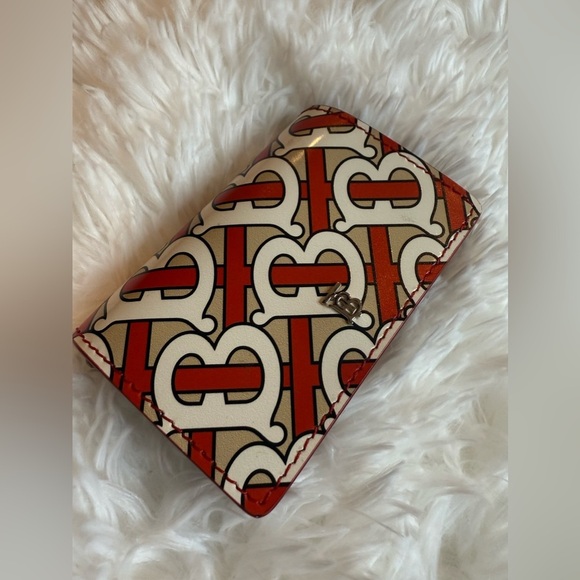 Burberry Calfskin Monogram Jessie Chain Card Case Vermillion 2019 - Picture 4 of 9